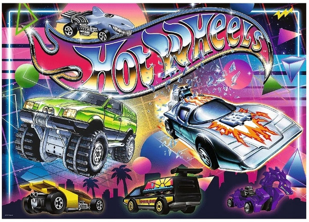 Puzzle 500 el. Hot Wheels: Lata 80-te Trefl - Ikoniczne Samochody Retro