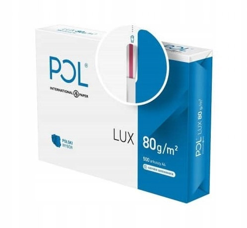 Papier ksero A4 80g 500 arkuszy POLLUX biały do drukarki i kopiarki