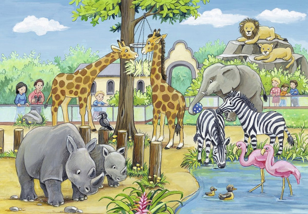 Puzzle Ravensburger 2x24 elementy 48 szt. Divoká zvířata