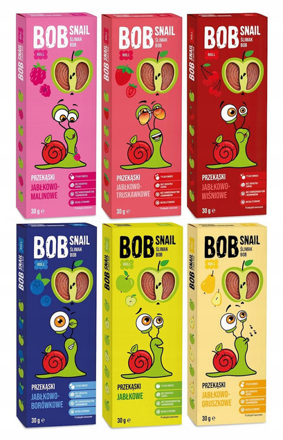 Bob Snail Rollsy Owocowe 6x30g bez cukru
