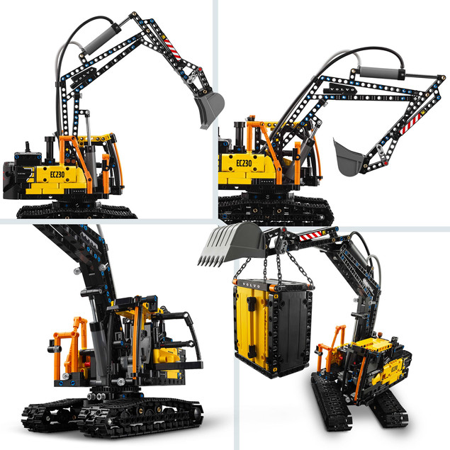 LEGO Technic 42175 Ciężarówka Volvo FMX i Koparka EC230 Electric | Realistyczny Zestaw Budowlany