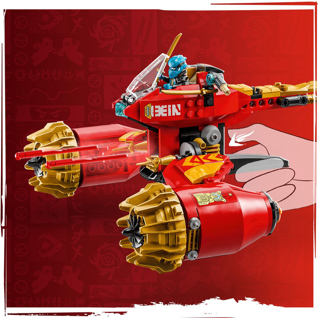 Klocki LEGO Ninjago 71830 Burzowy Jeździec-Mech Kaia 2w1 Ruchome Części
