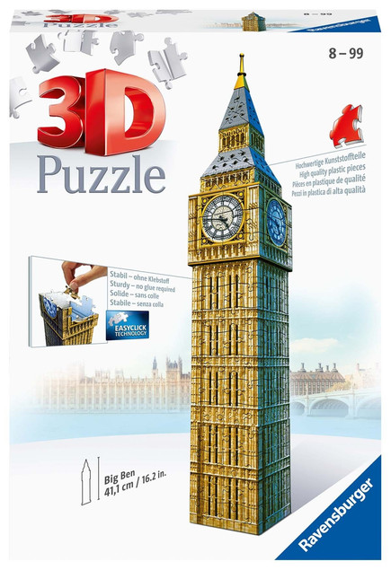 Puzzle 3D Ravensburger Big Ben 216 el. Model Wieży Zegarowej
