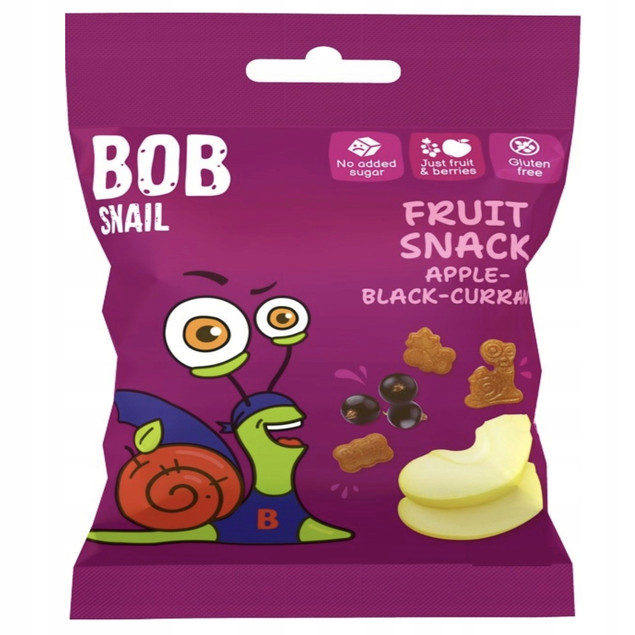 Bob Snail Żelki Owocowe Jabłko i Czarna Porzeczka 20g x4