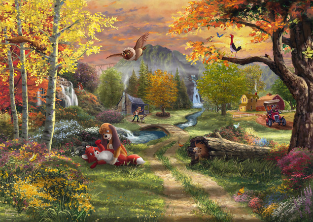 Puzzle 1000 el. THOMAS KINKADE Disney Lis i Pies Schmidt Premium Quality