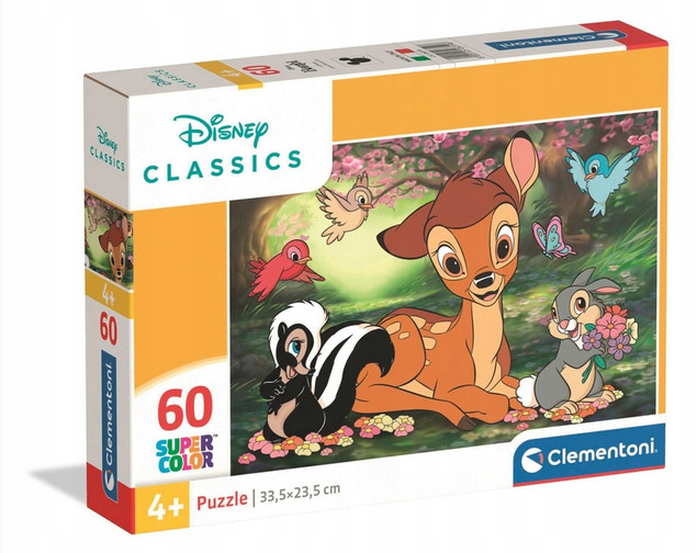 Clementoni Puzzle Disney BAMBI! 60 Super Color dla Dzieci 4+