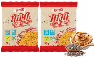 FRANK&OLI Ciasteczko Miękkie PASTA ORZECHOWA CHIA Bez Cukru 50g x2