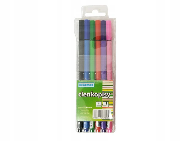 Zestaw cienkopisów 0.4 mm 6 kolorów