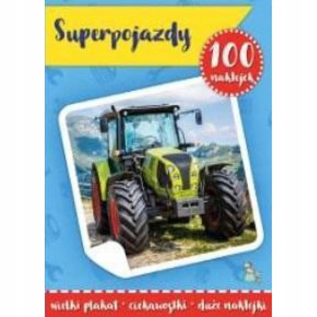 100 naklejek z plakatem Super pojazdy