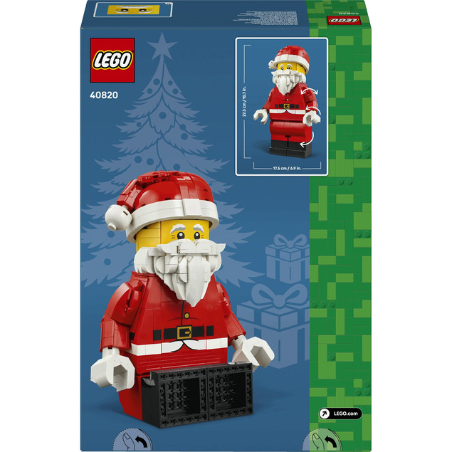 LEGO Ikoniczna Powiększona Minifigurka Świętego Mikołaja 40820 | Prezent & Dekoracja Świąteczna
