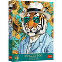 Puzzle Trefl 500el. Pan Tygrys i Słoneczniki Premium Plus Art