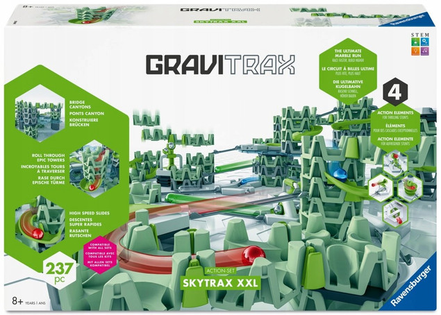 Gra logiczna RAVENSBURGER Gravitrax Zestaw startowy Skytrax XXL 25960 237el