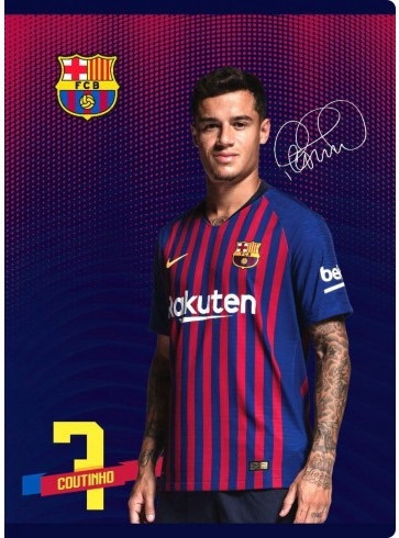 Zeszyt A5 32 kartki w kratkę FC Barcelona