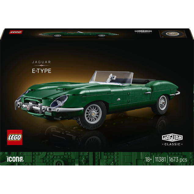 LEGO Icons 11381 Jaguar E-Type – Klasyczny Model Samochodu dla Dorosłych