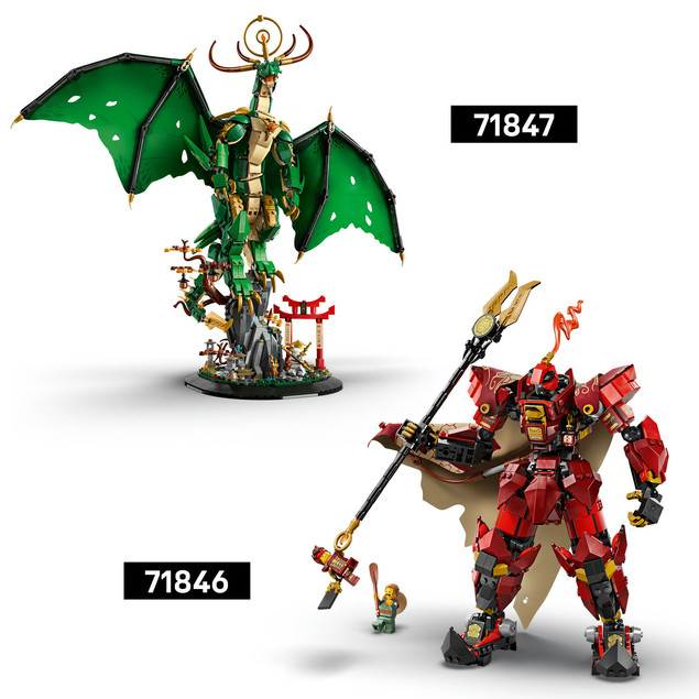 LEGO NINJAGO 71847 Smok Strażniczy – Kolekcjonerski Model Mistrza Wu