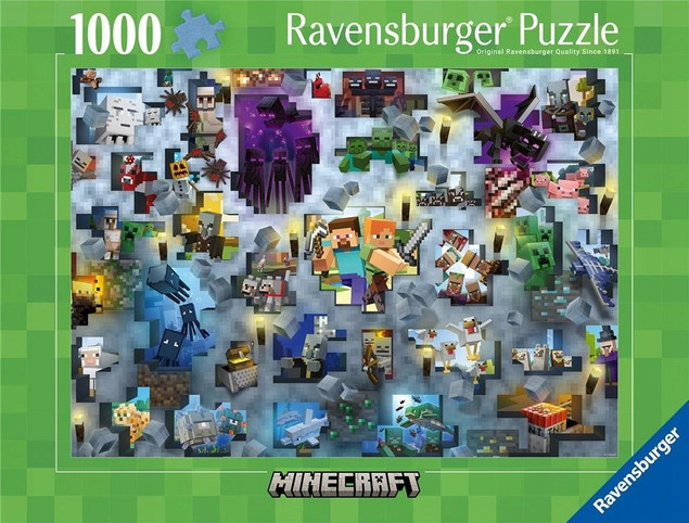 Puzzle Ravensburger 1000 elementów Minecraft Challenge