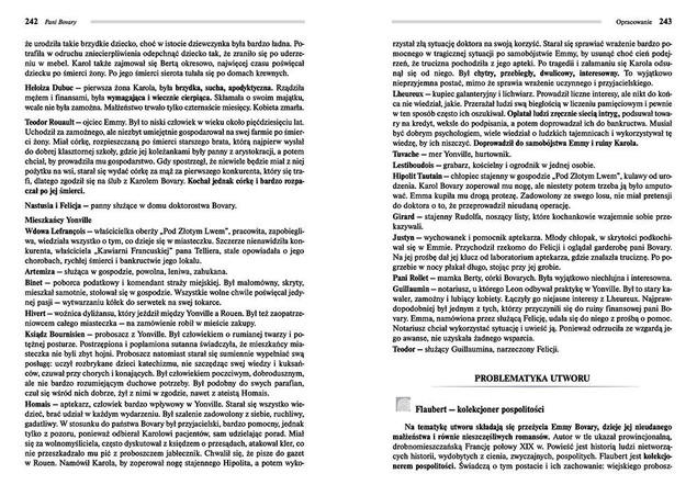 Pani Bovary Flaubert lektury z opracowaniem Greg