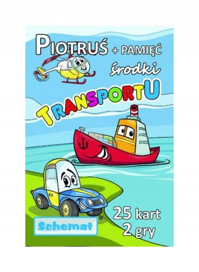 Pojazdy Memo i Piotruś Pan Gra Karciana 2w1 dla Dzieci 3+