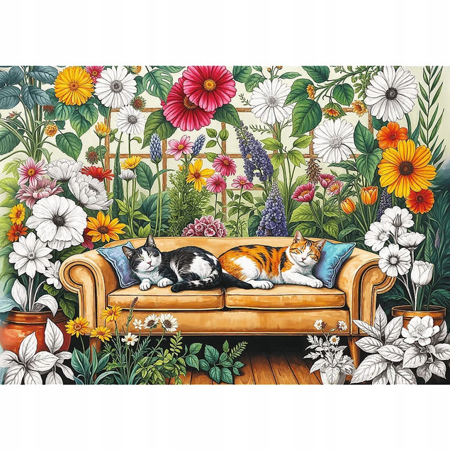 TREFL Puzzle 500 elementów Creative Kocia Oranżeria