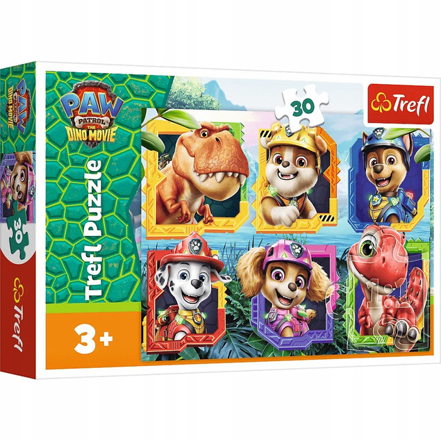 Puzzle Trefl 30 elementów Psi Patrol Wyspa Dinozaurów