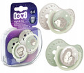 LOVI Smoczek Silikonowy Dynamiczny 2 Sztuki Day&Night JEŻ Jeże 0-6M+ 22/929