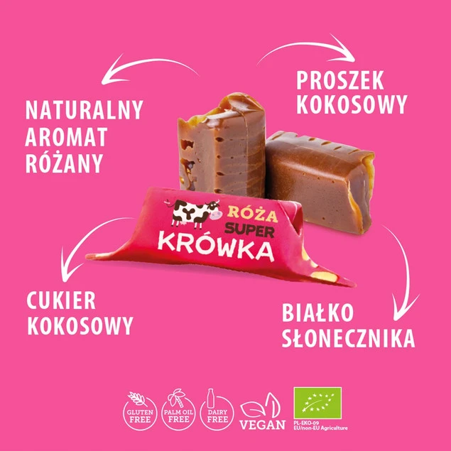 SUPER FUDGIO wege Krówki Bezmleczne o smaku Różanym skład