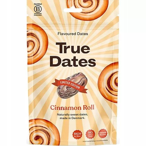 True Dates Daktyle o Smaku Cynamonowej Bułeczki 100g | Bez Cukru