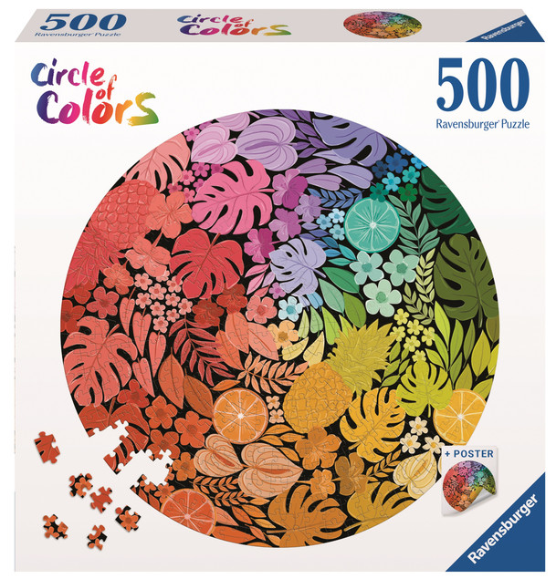 PUZZLE 2D 500 PALETA KOLORÓW. TROPIKI