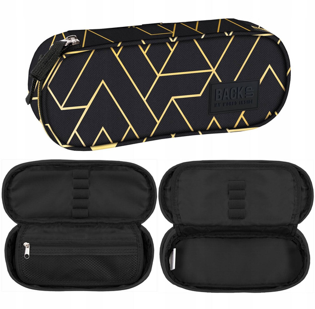 Piórnik Szkolny Saszetka Etui GEOMETRIC GOLD 1-Komorowy BackUP PB6A23