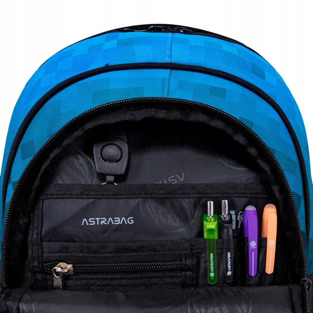 Plecak szkolny AstraBag Gra Blue Pixel zdjęcie dodatkowe