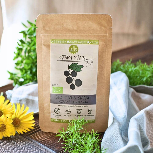 HELPA Bio Łyżka Smaku Czarna Porzeczka Liofilizowana Puder Dodatek 40g