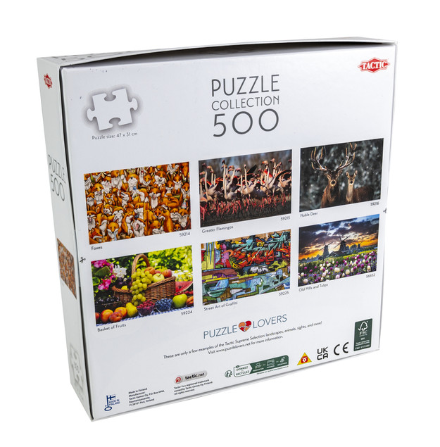 Puzzle Tactic 500 Lisy – Fińska Jakość i Relaks dla Całej Rodziny