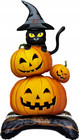 BALON FOLIOWY DYNIE I KOT HALLOWEEN 140 X 68 CM Balon 3D