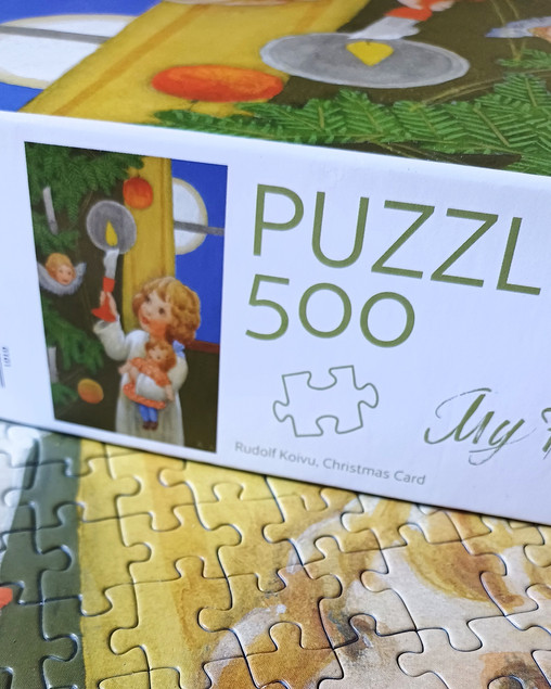 Puzzle Tactic 500 elementów Christmas Card Świąteczne