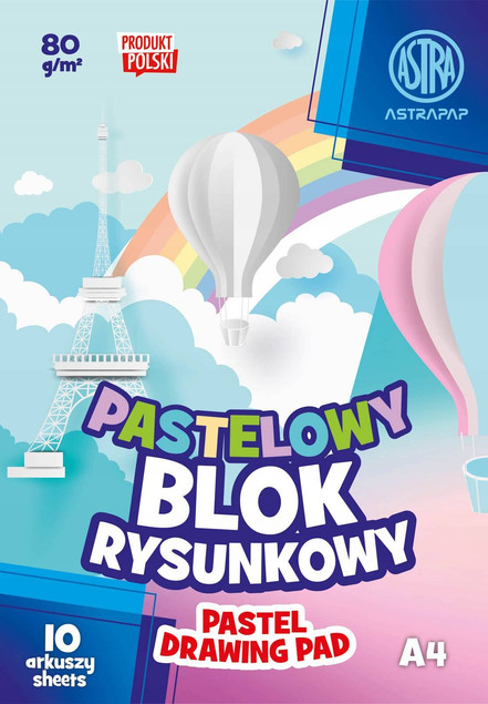 Blok rysunkowy pastelowy A4 Astra