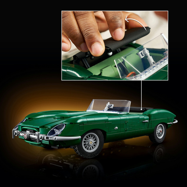 LEGO Icons 11381 Jaguar E-Type – Klasyczny Model Samochodu dla Dorosłych