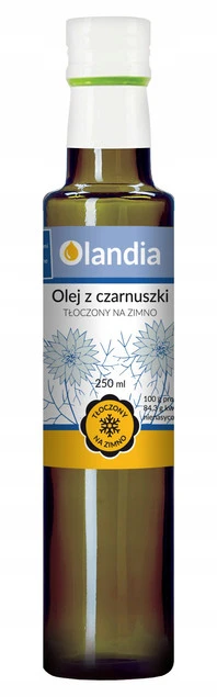 Olej z Czarnuszki 250ml Olandia Tłoczony na zimno Nierafinowany