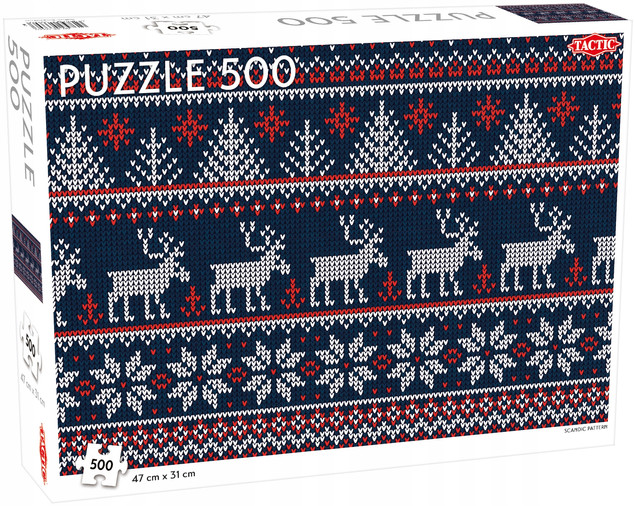 Puzzle Tactic 500 el. Scandic Pattern Wzory Skandynawskie Fińskie