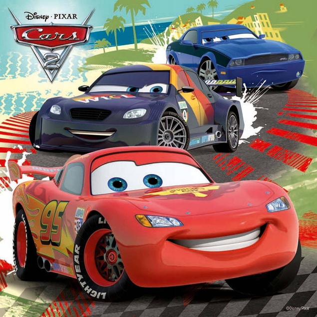 PUZZLE 3x49 AUTA 2 CARS ZYGZAK MCQUEEN ZŁOMEK