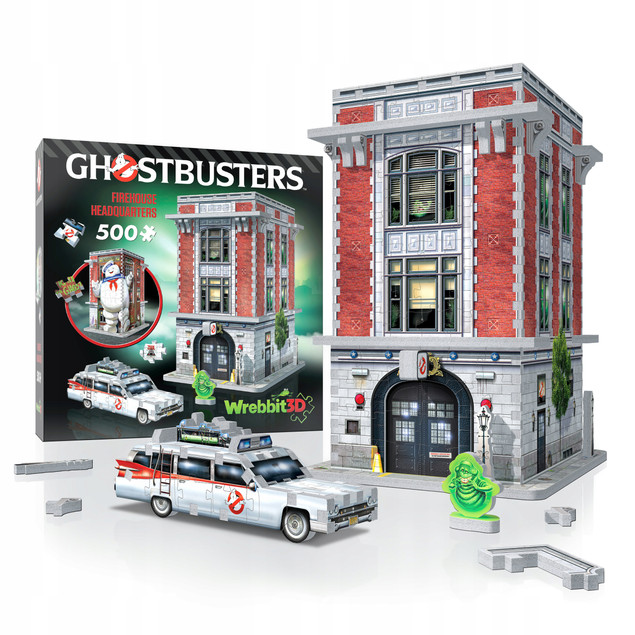Wrebbit 3D Puzzle: Remiza Pogromców Duchów Ghostbusters Firehouse 500 elementów