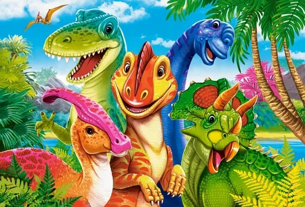 Puzzle 30 Układanka Selfie DINOZAURY Gady Dinosaurs 4+ Castorland