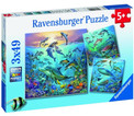 Puzzle Ravensburger Podwodne życie 3x49 elementów dla dzieci 5+ (147 el.)