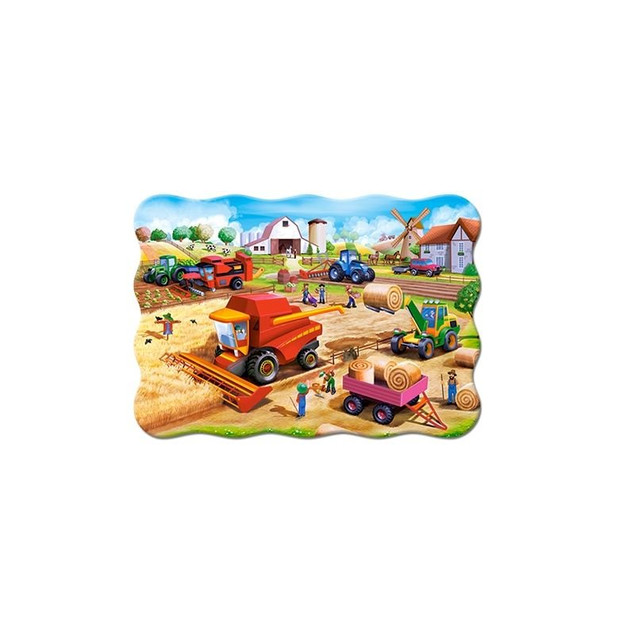 Puzzle MAXI 20 Układanka Wieś FARMA Traktor Maszyny Pojazdy Praca 4+ Castor
