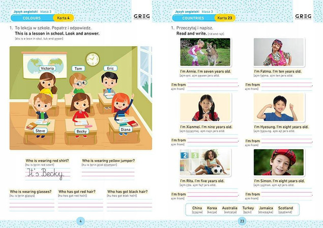 Język angielski. Karty pracy w szkole i w domu. Klasa 3