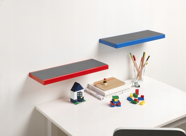 LEGO Półka Ścienna Czerwona z 3 Płytkami Konstrukcyjnymi 40130800