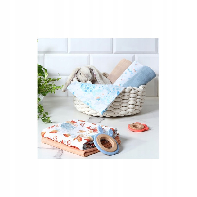 BABYONO Pieluchy Pieluszki MUŚLINOWE 10% Bawełna 70x70cm 3szt. 348/08