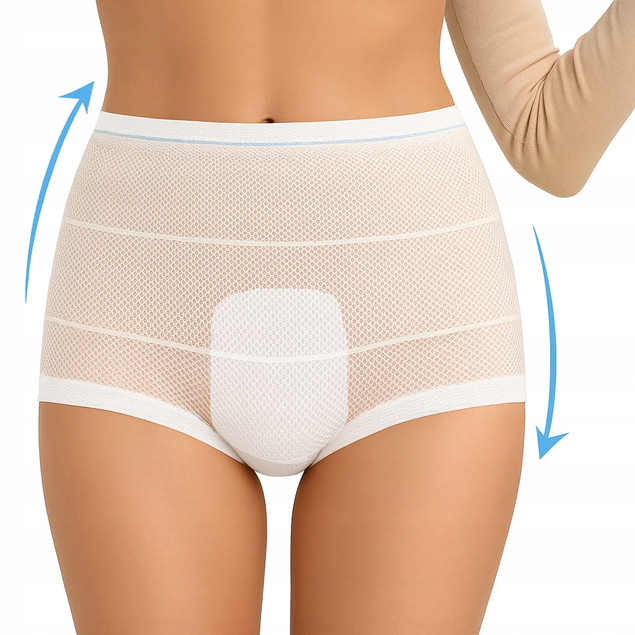 BOCIOLAND Wielorazowe MAJTKI POPORODOWE Siateczkowe Rozmiar M 2szt. BL026