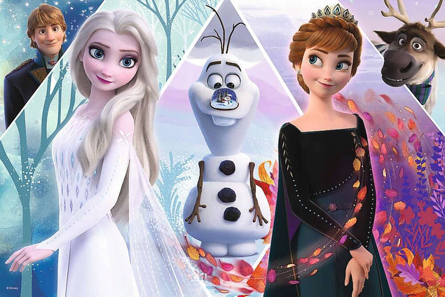 Puzzle 100 Układanka Frozen KRAINA LODU Zaczarowana Elsa Ana Bajka 5+ Trefl