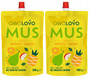 2x OwoLovo Mus JABŁKO GRUSZKA ANANAS Dla Dzieci Bez Cukrów 200g