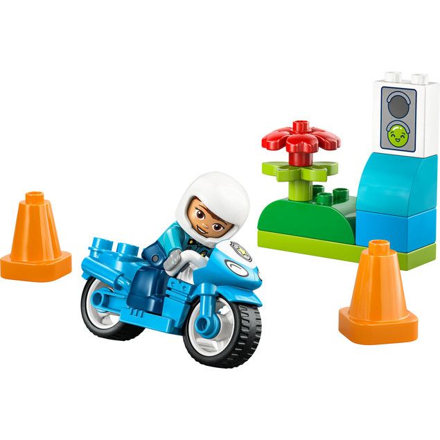 LEGO DUPLO 10471 Niebieski Motocykl Policyjny Zestaw Edukacyjny dla Maluchów